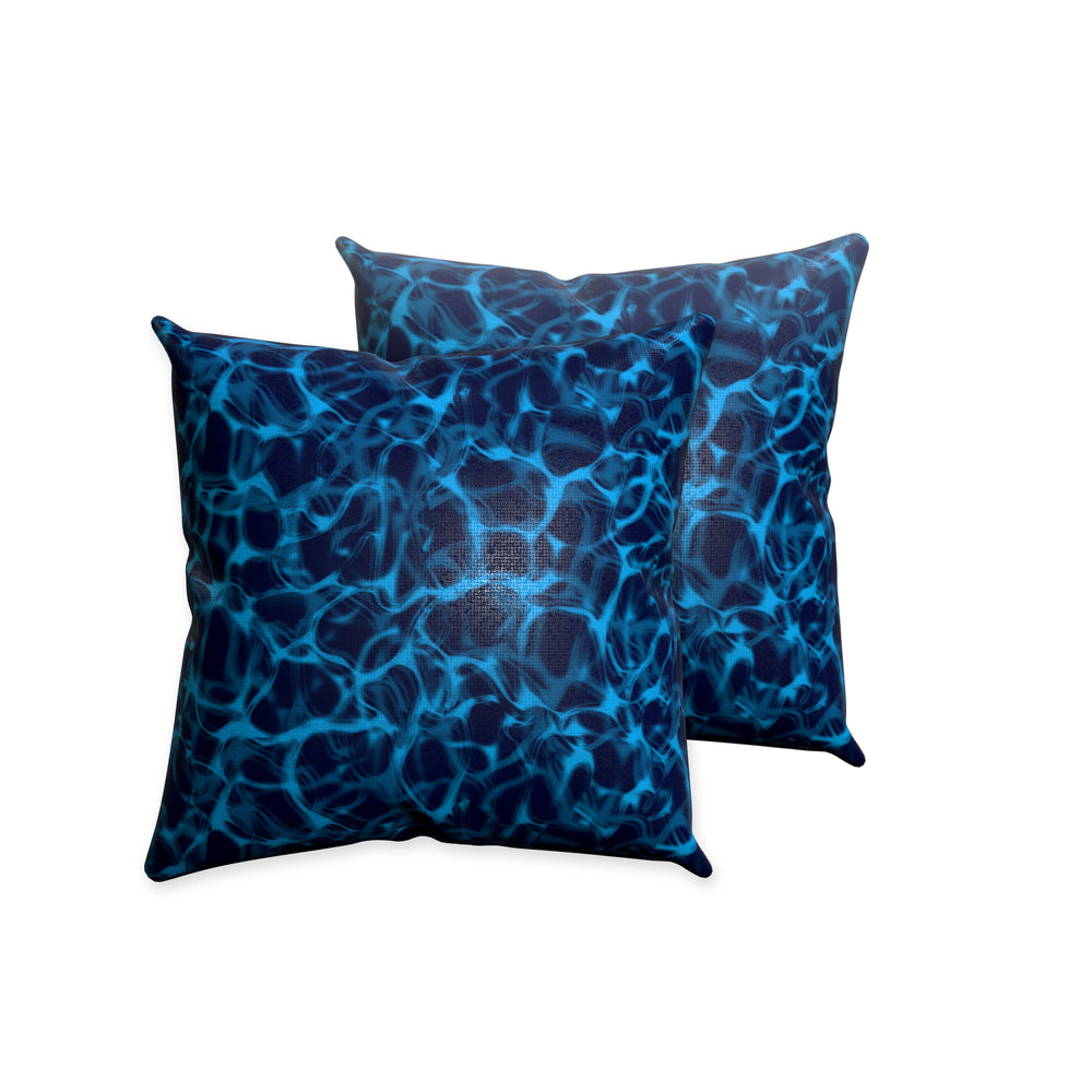 Elegant pillow covers in Indigo Seas