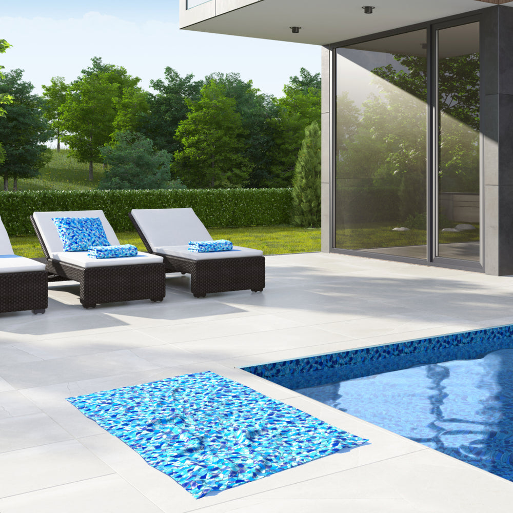 
                  
                    Load image into Gallery viewer, Gorgeous products match luxury pool liner in Beach Glass.
                  
                