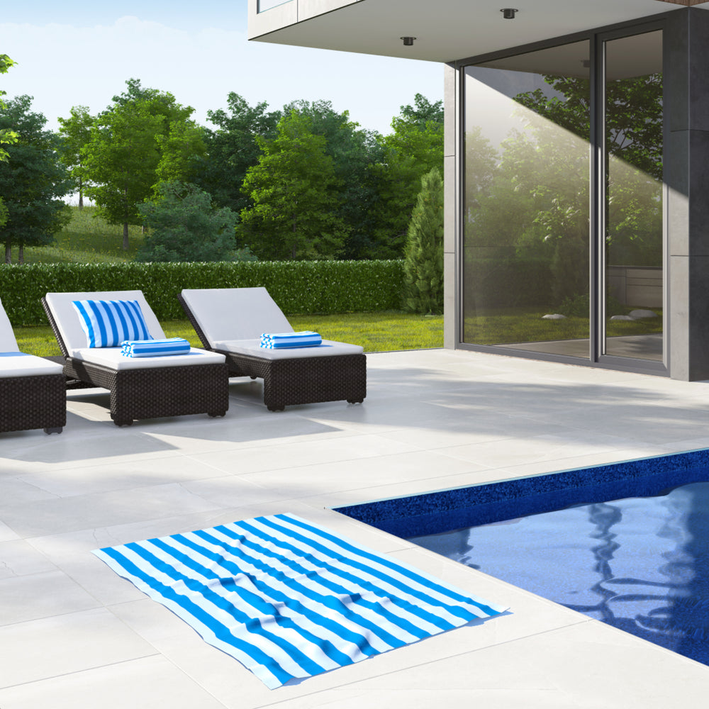 
                  
                    Load image into Gallery viewer, Cabana Blue Pool &amp;amp; Beach Towel
                  
                