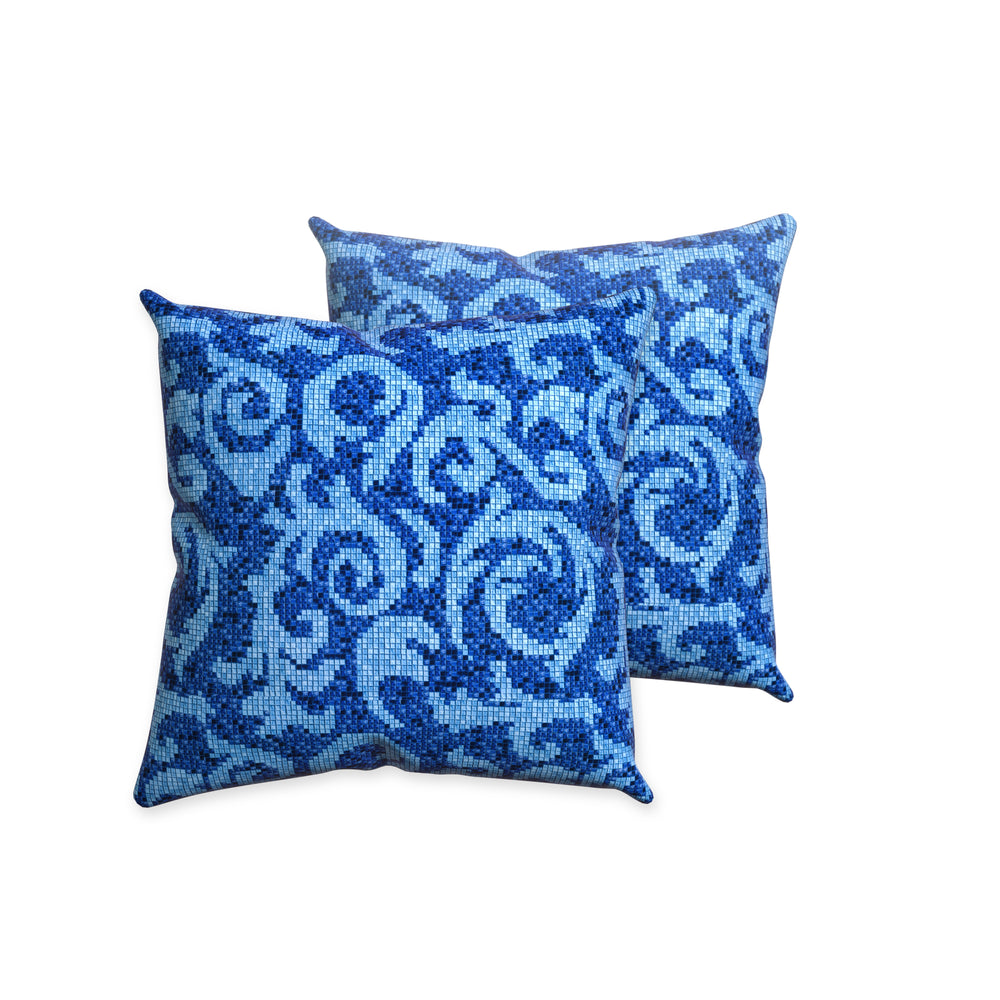 
                  
                    Load image into Gallery viewer, Elegant pillow covers in Acqua Blue
                  
                