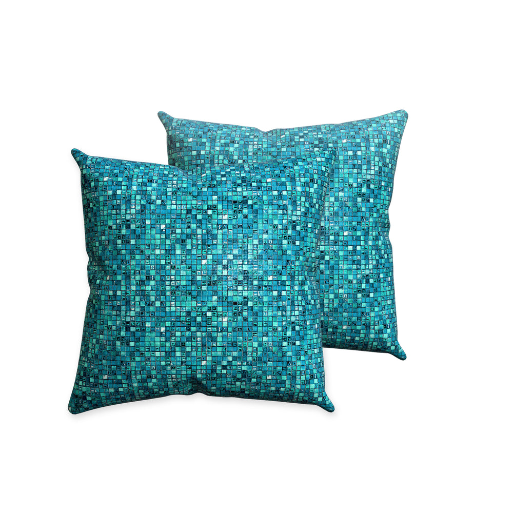 
                  
                    Load image into Gallery viewer, Elegant pillow covers in Pacifica
                  
                