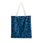 Roomy beach tote in Indigo Seas.