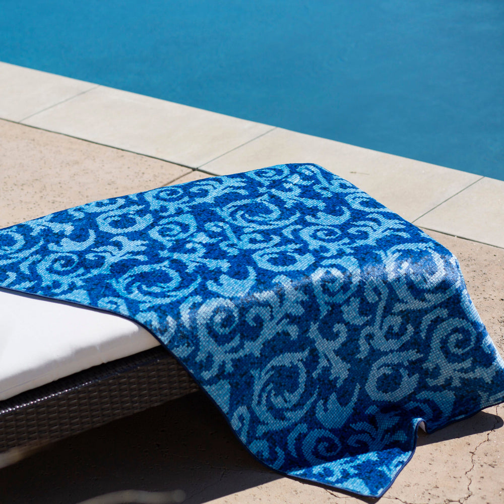 
                  
                    Load image into Gallery viewer, Add panache to your poolside living with Acqua Blu beach towels.
                  
                