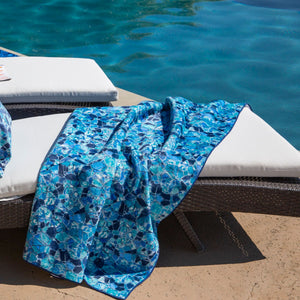 
                  
                    Load image into Gallery viewer, Add panache to your poolside living with Camino Lagoon beach towels.
                  
                