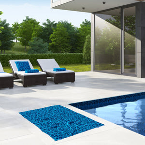
                  
                    Load image into Gallery viewer, Gorgeous products match luxury pool liner in Indigo Seas.
                  
                