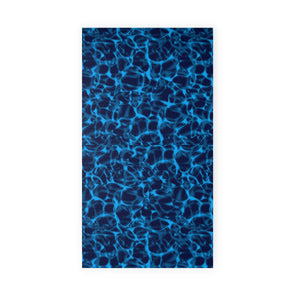 
                  
                    Load image into Gallery viewer, Luxurious Beach Towel in Indigo Seas Pattern.
                  
                