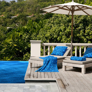 
                  
                    Load image into Gallery viewer, Resort living with Maya Pillow covers and Beach Towels.
                  
                