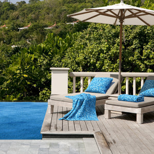 
                  
                    Load image into Gallery viewer, Resort living with Oceania Pillow covers and Beach Towels.
                  
                